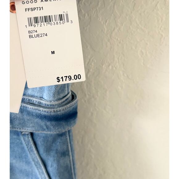 NWT Anthropologie Good American Fit for Success Denim Jumpsuit Size M - Picture 8 of 13